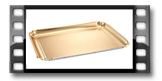 Bandeja DELÍCIA 42x31 cm, oro, 2 pzs