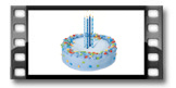 Velas para tarta de cumpleaños DELÍCIA KIDS 12 cm, 16 pzs