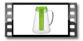 Glaskrug TEO 2.5 l, mit Teesieb und Kühleinsatz