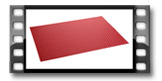 Mantel individual FLAIR SHINE 45x32 cm, rojo