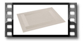 Mantel individual FLAIR FRAME 45x32 cm, perla