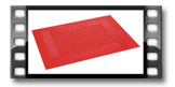 Mantel individual FLAIR FRAME 45x32 cm, rojo