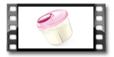 Dosificador de leche en polvo PAPU PAPI, rosa