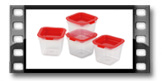 Mini contenedores saludables para congelador PURITY 120 ml, 4 pzs